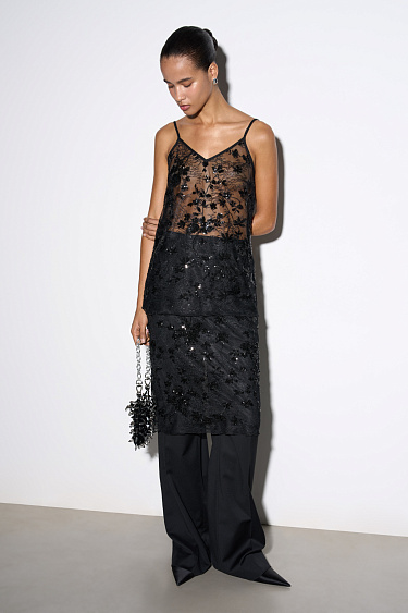 Lace top with sequins - BRUSNIKA Women Clothes