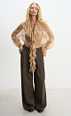 Blouse with lace frill - BRUSNIKA. Women clothes