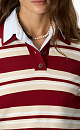 Striped viscose polo - BRUSNIKA. Women clothes