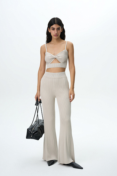 Flared trousers made of viscose - BRUSNIKA Women Clothes