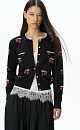 cardigan with a cherry pattern - BRUSNIKA. Women clothes