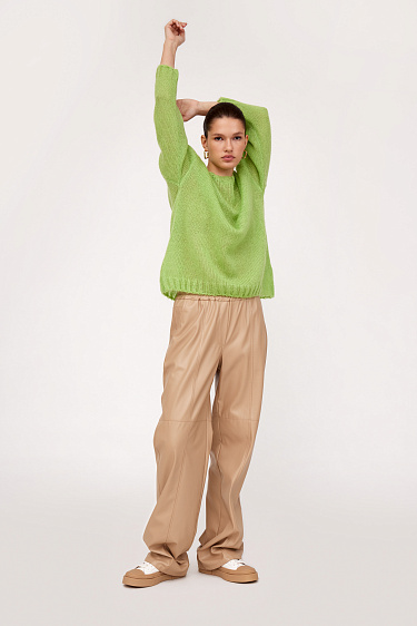 Semi-sheer openwork jumper - BRUSNIKA Women Clothes