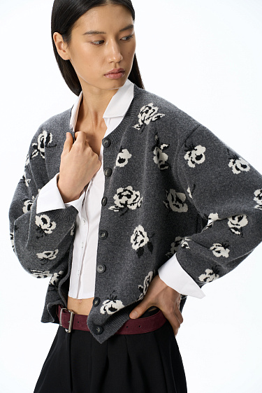 Floral print cardigan - BRUSNIKA Women Clothes