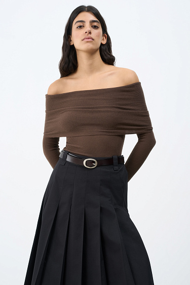 Knitted top with long sleeves - BRUSNIKA Women Clothes