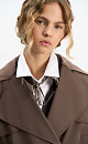 Double‑breasted short trench coat - BRUSNIKA. Women clothes