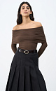 Knitted top with long sleeves - BRUSNIKA. Women clothes