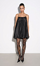 Satin Balloon Dress - BRUSNIKA. Women clothes