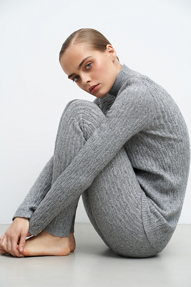 Cable-knit leggings - BRUSNIKA Women Clothes
