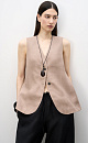 Long-sleeved vest made of 100% linen - BRUSNIKA. Women clothes