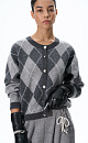 Cashmere cardigan with an Argyle pattern - BRUSNIKA. Women clothes