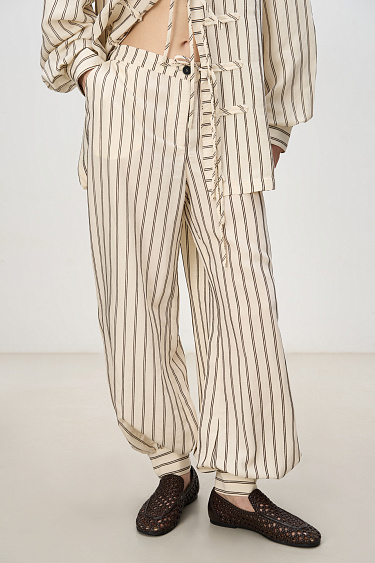 Striped modal suit - BRUSNIKA Women Clothes