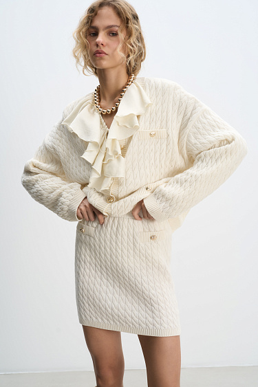 Mini skirt made of extrafine merino wool - BRUSNIKA Women Clothes