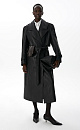 Eco-leather trench coat with a yoke - BRUSNIKA. Women clothes