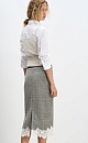 Glencheck midi skirt - BRUSNIKA. Women clothes