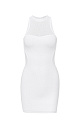 Knitted open shoulder mini dress - BRUSNIKA. Women clothes