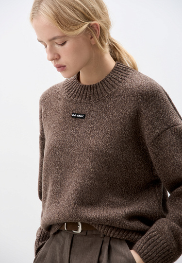 Voluminous jumper with cashmere addition - BRUSNIKA Women Clothes