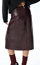 Textured faux leather midi skirt - BRUSNIKA. Women clothes