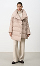 Puffer jacket with snap button closure and high collar - BRUSNIKA. Women clothes