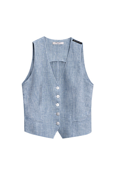 False pockets vest - BRUSNIKA Women Clothes