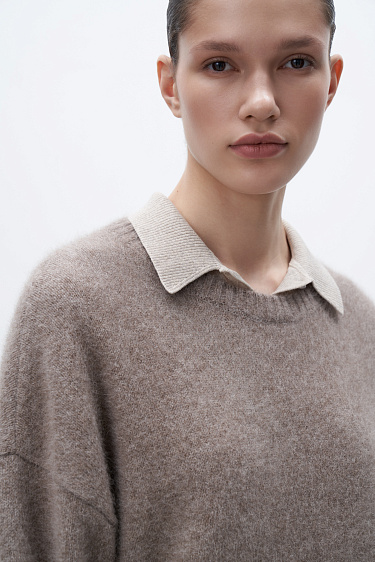 Oversized fox down jumper - BRUSNIKA Women Clothes