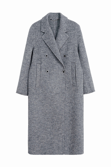 Double-breasted wool coat - BRUSNIKA Women Clothes