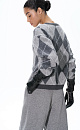 Cashmere cardigan with an Argyle pattern - BRUSNIKA. Women clothes