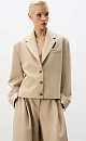 Cropped polyviscose jacket - BRUSNIKA. Women clothes