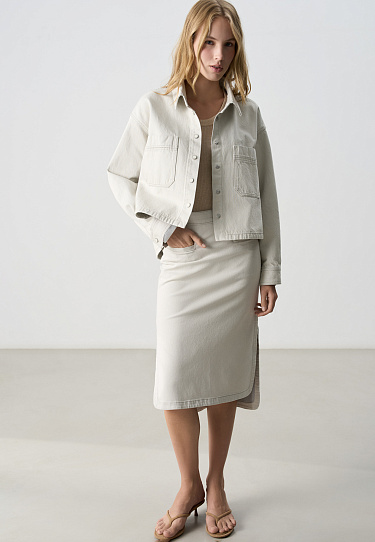 Asymmetrical denim Skirt - BRUSNIKA Women Clothes