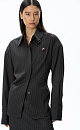 Wool shirt with big shoulders - BRUSNIKA. Women clothes