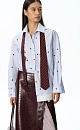 100% cotton shirt with heart-shaped print - BRUSNIKA. Women clothes