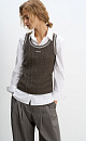 Knitted tank top with braids - BRUSNIKA. Women clothes