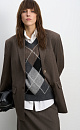 Cashmere vest with Argyle pattern - BRUSNIKA. Women clothes