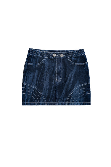 Denim skirt of mini length - BRUSNIKA Women Clothes
