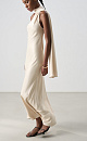 Satin dress with a scarf - BRUSNIKA. Women clothes