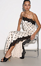 Polka-dotted satin slip dress - BRUSNIKA. Women clothes