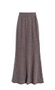 Maxi skirt made of fox fur - BRUSNIKA. Women clothes