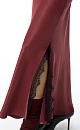 Satin maxi skirt with lace - BRUSNIKA. Women clothes