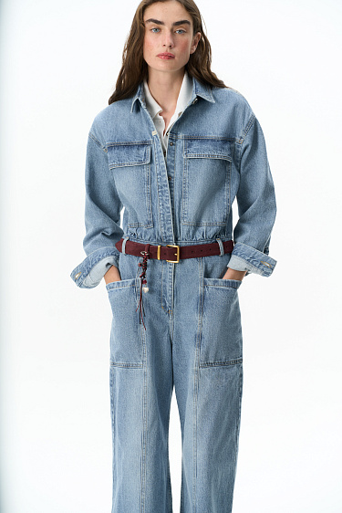 Denim overall with long sleeves - BRUSNIKA Women Clothes