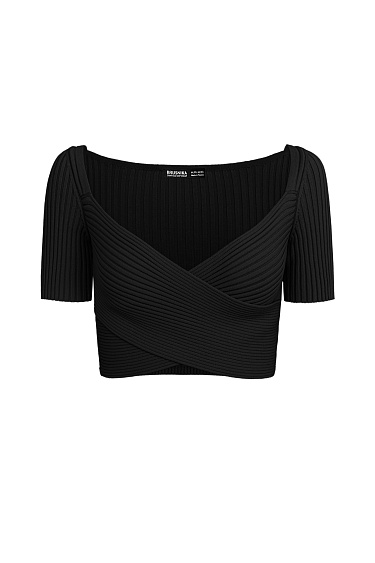 Crossed neckline top - BRUSNIKA Women Clothes