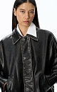 Eco-leather jacket with scuffs - BRUSNIKA. Women clothes