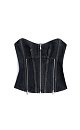 Denim corset with a zipper - BRUSNIKA. Women clothes