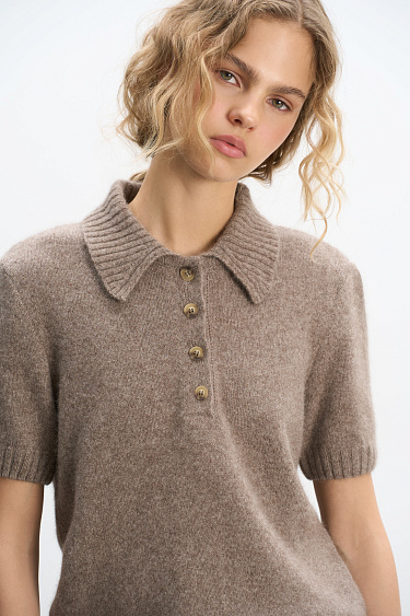 Fox Down Polo - BRUSNIKA Women Clothes