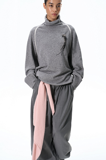 Knit jumper with stripes - BRUSNIKA Women Clothes
