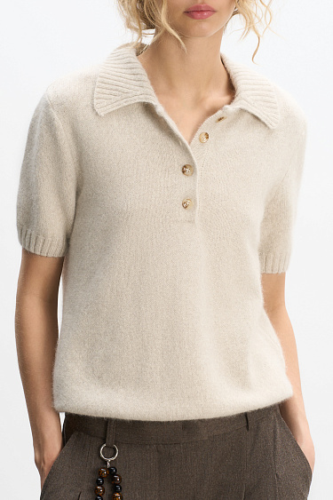 Fox Down Polo - BRUSNIKA Women Clothes