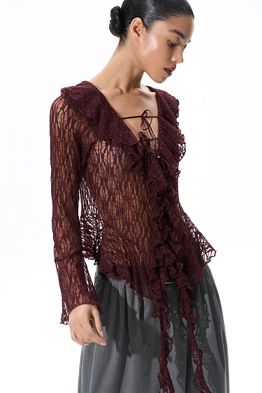 blouse with ruffles - BRUSNIKA Women Clothes
