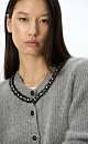 fox down cardigan with accent buttons - BRUSNIKA. Women clothes