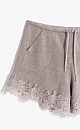 100% linen shorts with lace - BRUSNIKA. Women clothes