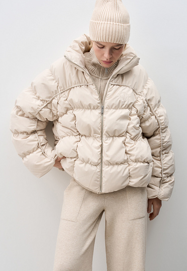 Quilted down jacket with a stand collar - BRUSNIKA Women Clothes