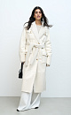 Straight-cut coat with belt - BRUSNIKA. Women clothes