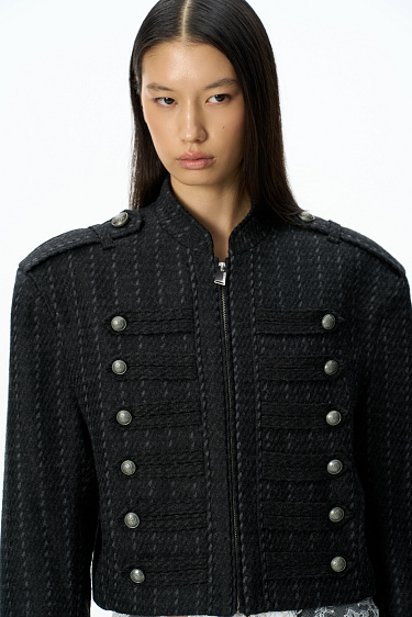 Striped Dolman jacket - BRUSNIKA Women Clothes